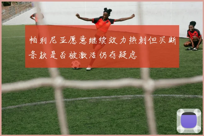 帕利尼亚愿意继续效力热刺但买断条款是否被激活仍存疑虑